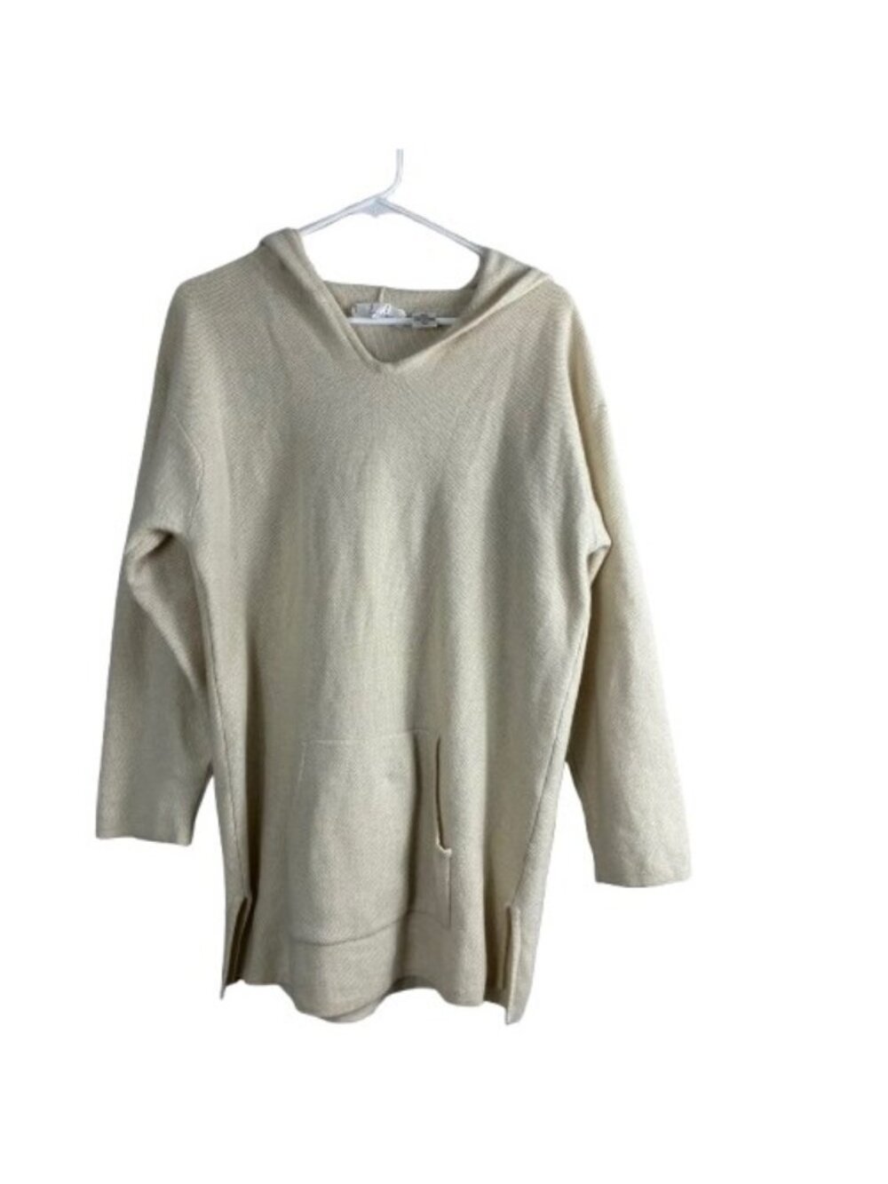 VTG TSE Sport 100% Cashmere Hoodie Ivory Sz Large Old Money